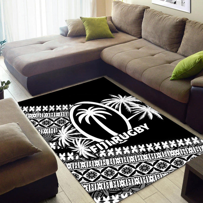 FijI Tapa Rugby Area Rug LT6 - Polynesian Pride