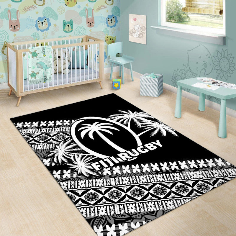 FijI Tapa Rugby Area Rug LT6 - Polynesian Pride