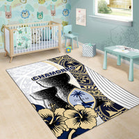 Guam Chamorro Area Rug White Style LT6 - Polynesian Pride