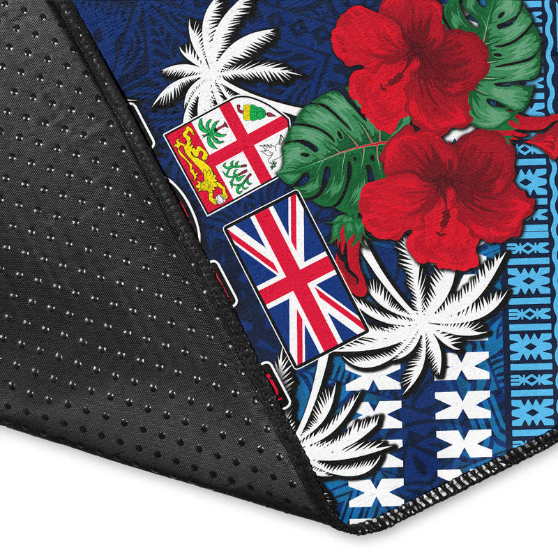 Fiji Patterns With Hibiscus Area Rug LT6 - Polynesian Pride