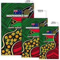 Vanuatu Mix Aboriginal Happy Independence Day Area Rug LT6 - Polynesian Pride