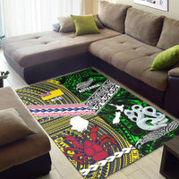 New Zealand And Niue Area Rug Together - Green LT8 - Polynesian Pride