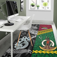 New Zealand And Vanuatu Area Rug Together - Black LT8 - Polynesian Pride