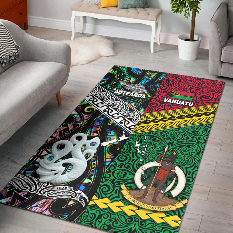 New Zealand And Vanuatu Area Rug Together - Paua Shell LT8 Paua Shell - Polynesian Pride