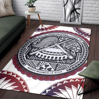 American Samoa Area Rug Artsy Style LT9 White - Polynesian Pride