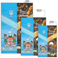 Australia Aboriginal And Fiji Tapa Area Rug Together LT8 - Polynesian Pride