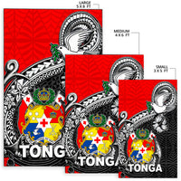 Tonga Hook Tattoo Area Rug Black LT6 - Polynesian Pride