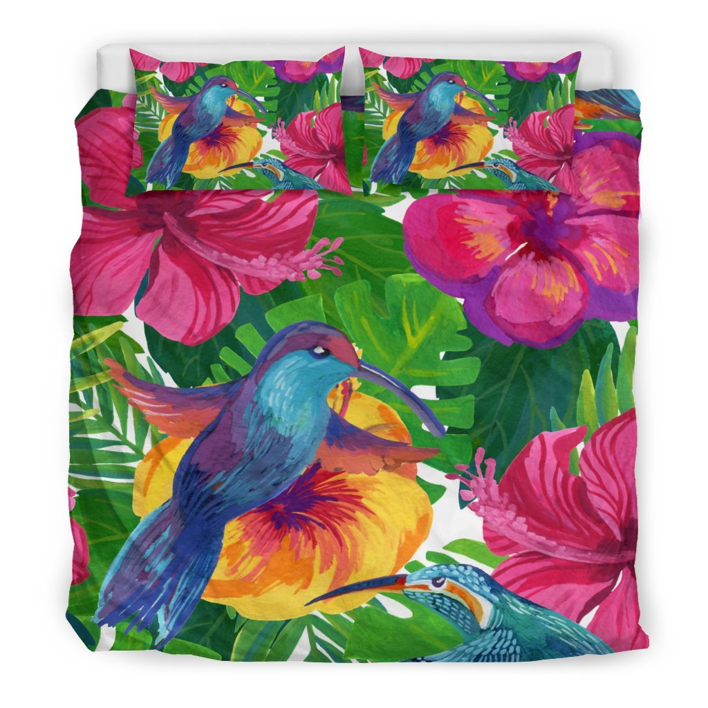 Hawaii Duvet Cover Set - Humming Bird & Hibiscus 01 - Polynesian Pride