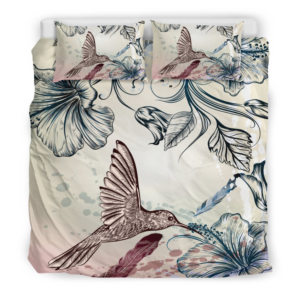 Hawaii Duvet Cover Set - Humming Bird & Hibiscus 04 - Polynesian Pride