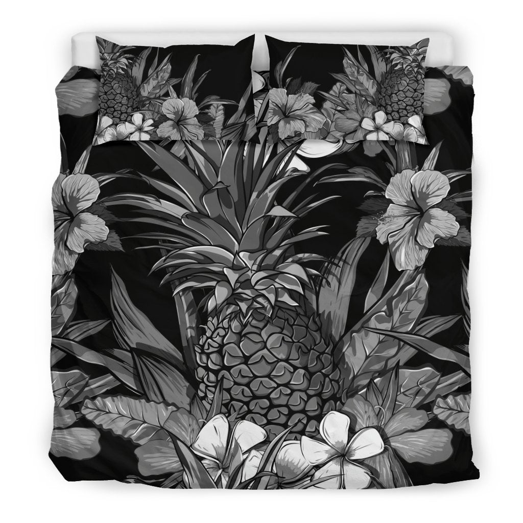 Hawaiian Hibiscus Plumeria And Pineapple Polynesian Bedding Set - Polynesian Pride