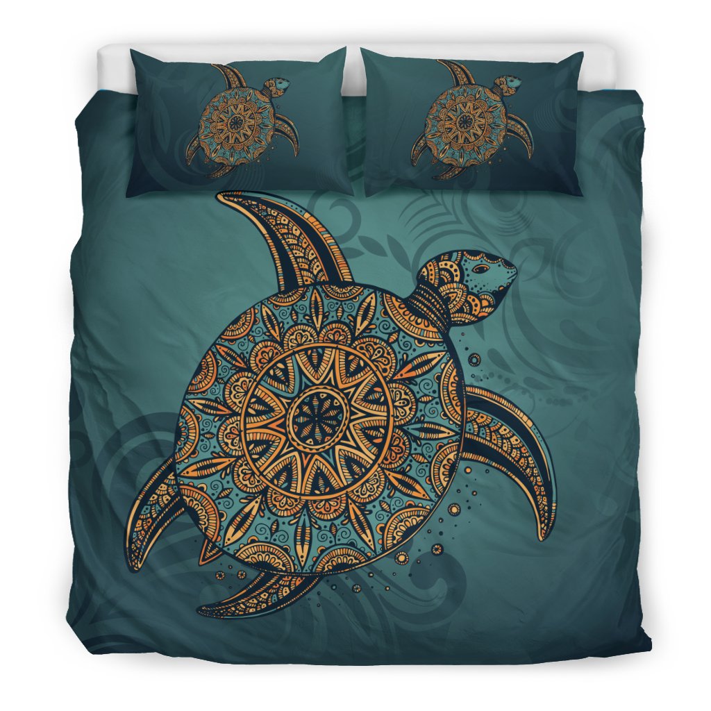 Hawaiian Skillful Turtle Polynesian Bedding Set - Polynesian Pride