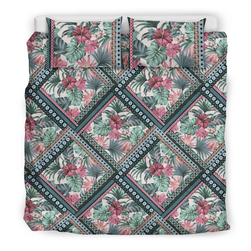 Hawaiian Tropical Strelitzia Hibiscus Pattern Bedding Set - Polynesian Pride