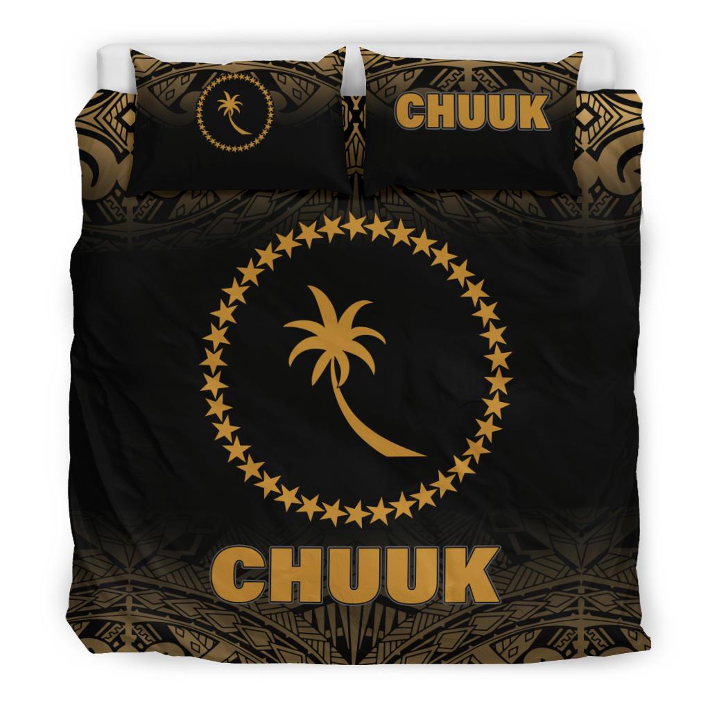 Chuuk Duvet Cover Set - Reggae Fog Style Gold - Polynesian Pride