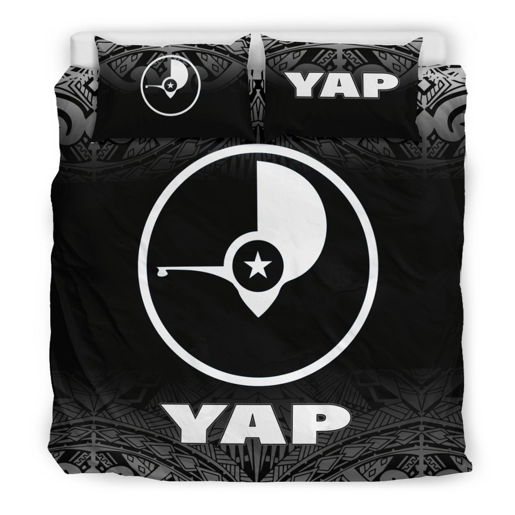 Yap Duvet Cover Set - Black Fog Style Black - Polynesian Pride