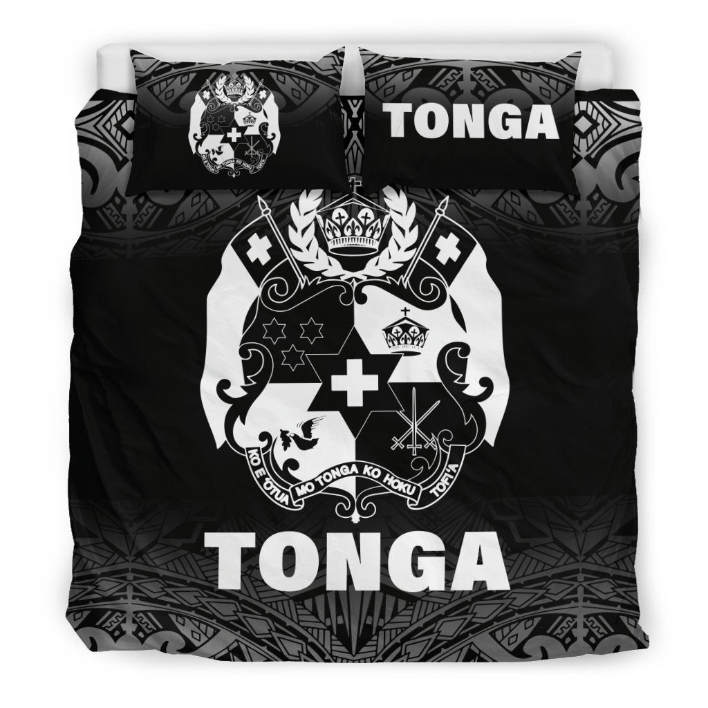 Tonga Duvet Cover Set - Black Fog Style Black - Polynesian Pride