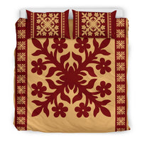 Hawaiian Quilt Pattern Flower Skillful Bedding Set - Polynesian Pride