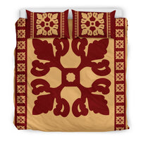 Hawaiian Quilt Pattern Flower Proudly Bedding Set - Polynesian Pride