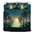 Hawaiian Palm Tree Sunset On The Beach Polynesian Bedding Set - AH - Polynesian Pride