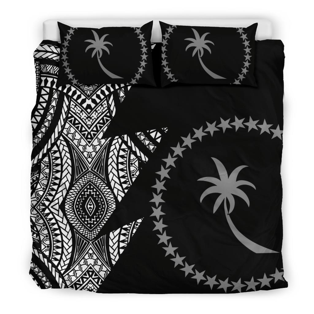 Chuuk Pattern - Duvet Cover Set - Black Style - FSM Black - Polynesian Pride