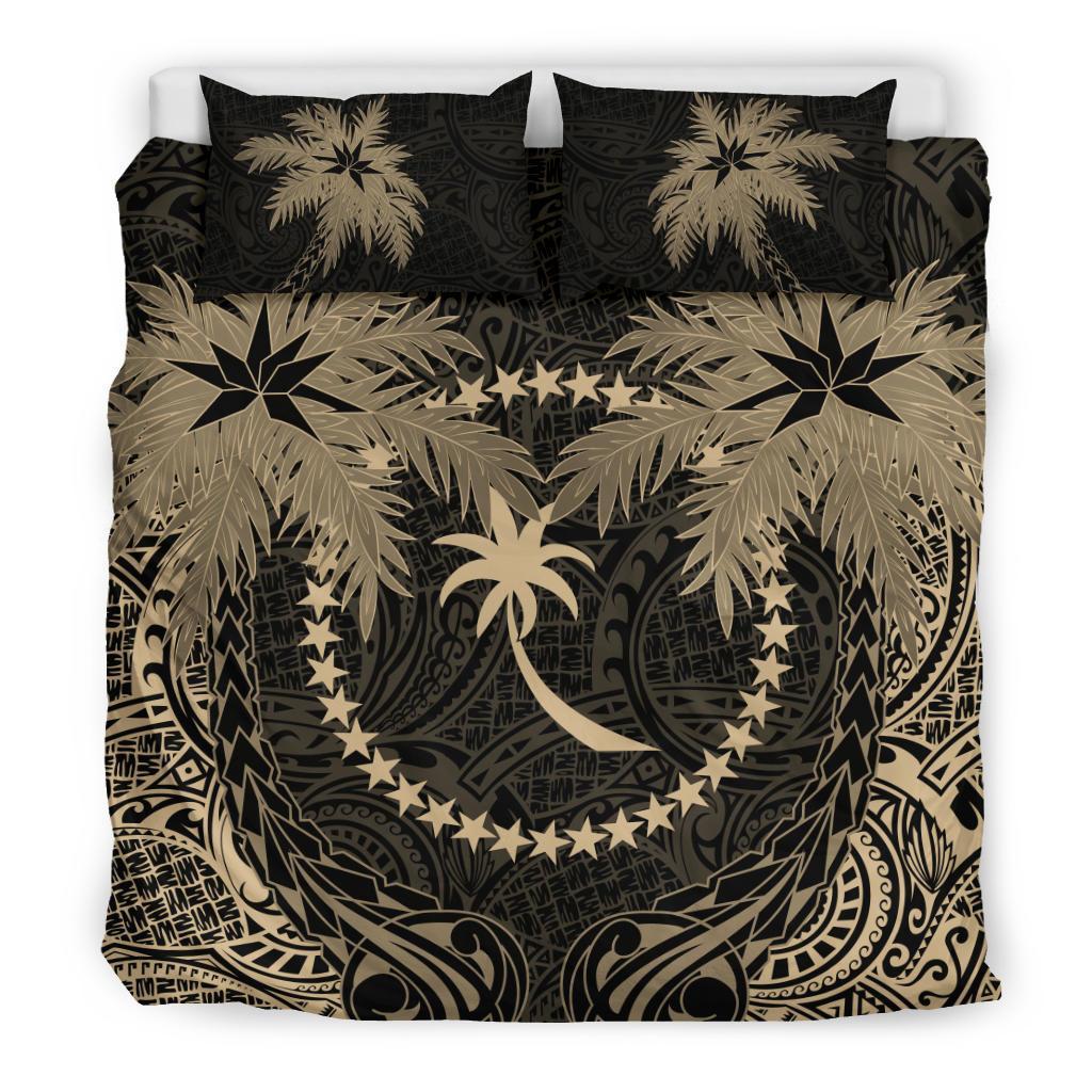 Chuuk Duvet Cover Set - Chuuk Flag Coconut (Duvet Cover) Black - Polynesian Pride