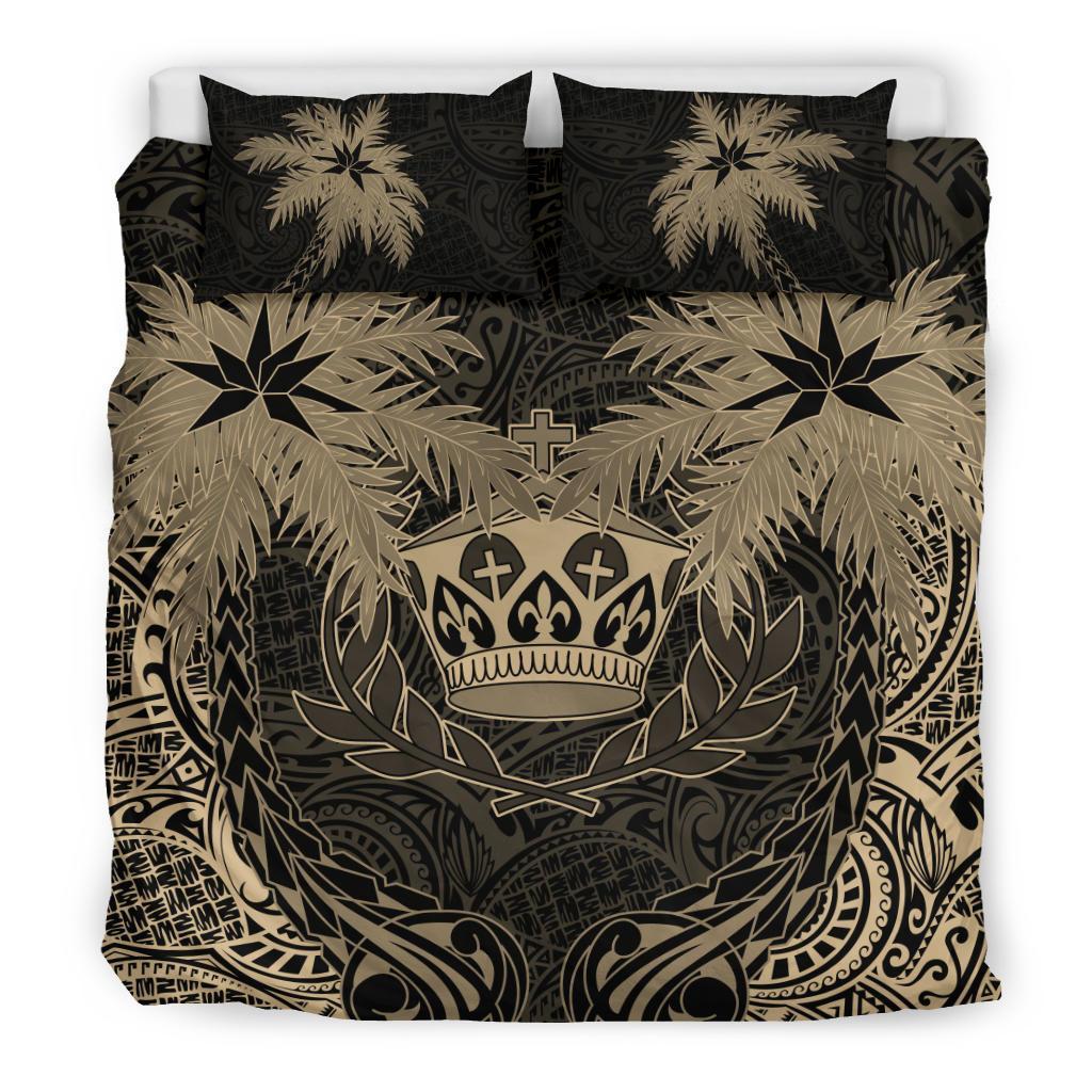 Tonga Duvet Cover Set - Crown Coconut (Duvet Cover) Black - Polynesian Pride