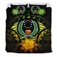 Pohnpei Duvet Cover Set - Pohnpei Flag & Reggae Hibiscus Art - Polynesian Pride