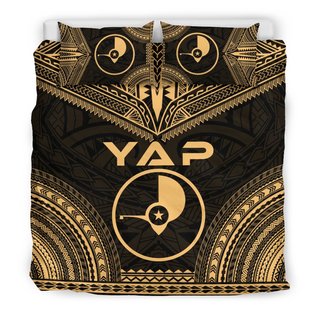 Yap Polynesian Chief Duvet Cover Set - Gold Version - Polynesian Pride