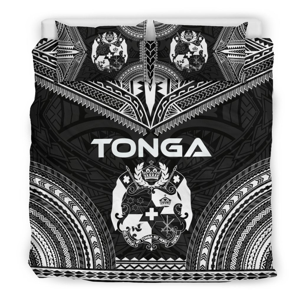 Tonga Polynesian Chief Duvet Cover Set - Black Version - Polynesian Pride