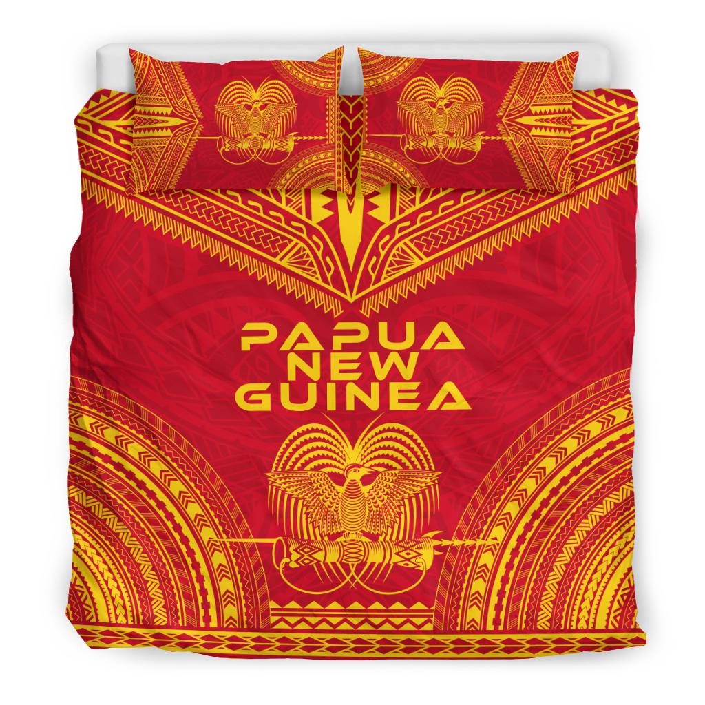 Papua New Guinea Flag Polynesian Chief Duvet Cover Set - Polynesian Pride