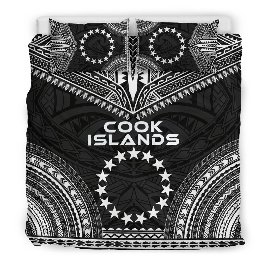 Cook Islands Polynesian Chief Duvet Cover Set - Black Version - Polynesian Pride