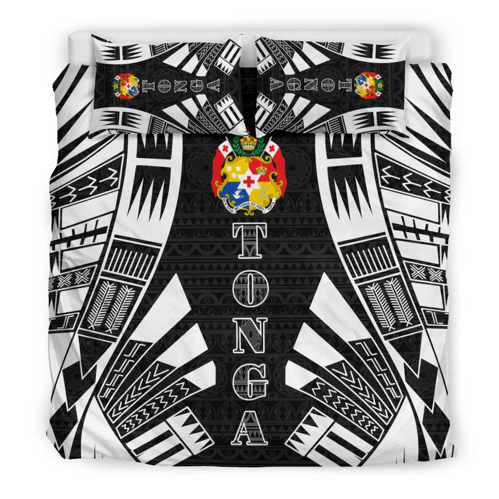 Tonga Duvet Cover Set - Polynesian Tattoo Black - Polynesian Pride