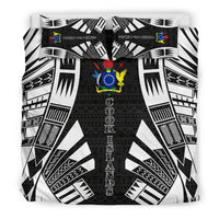 Cook Islands Duvet Cover Set - Polynesian Tattoo Black - Polynesian Pride