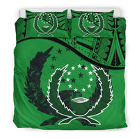 Pohnpei Duvet Cover Set - Pohnpei Flag Green Green - Polynesian Pride