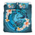 Polynesian Duvet Cover Set - Guam Bedding Set Blue Plumeria Animal Tattoo Blue - Polynesian Pride