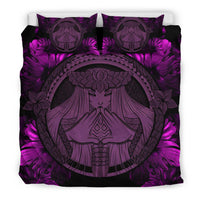 Hawaiian Map Madame Pele Polynesian Bedding Set Purple - Polynesian Pride