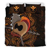 Hawaiian Warrior Helmet Kanaka Polynesian Bedding Set - Polynesian Pride