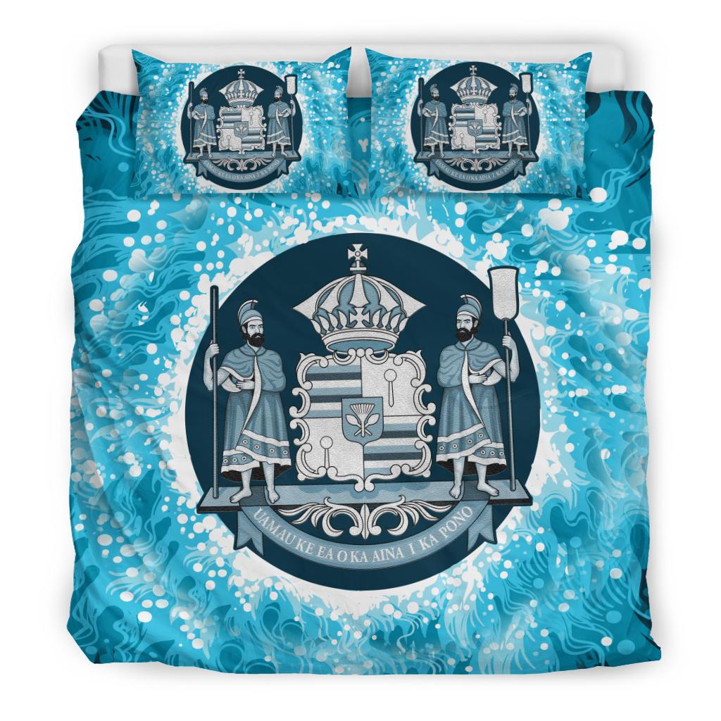 Hawaiian Coat Of Arms Polynesian Bedding Set - Polynesian Pride