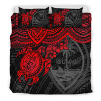 Guam Polynesian Duvet Cover Set - Red Turtle - Polynesian Pride