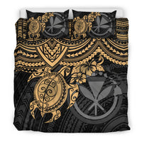 Polynesian Hawaii Duvet Cover Set - Gold Turtle - Polynesian Pride