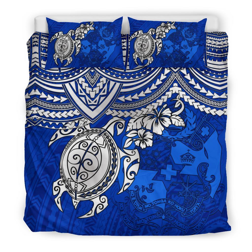 Tonga Polynesian Duvet Cover Set - Blue Turtle - Polynesian Pride