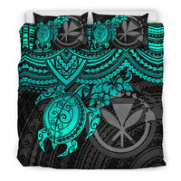 Polynesian Hawaii Duvet Cover Set - Turquoise Polynesian Sea Turtle - Polynesian Pride