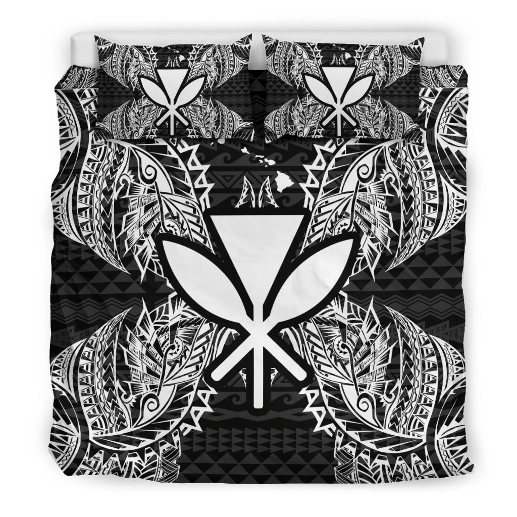 Polynesian Bedding Set - Hawaii Duvet Cover Set Map Black - Polynesian Pride