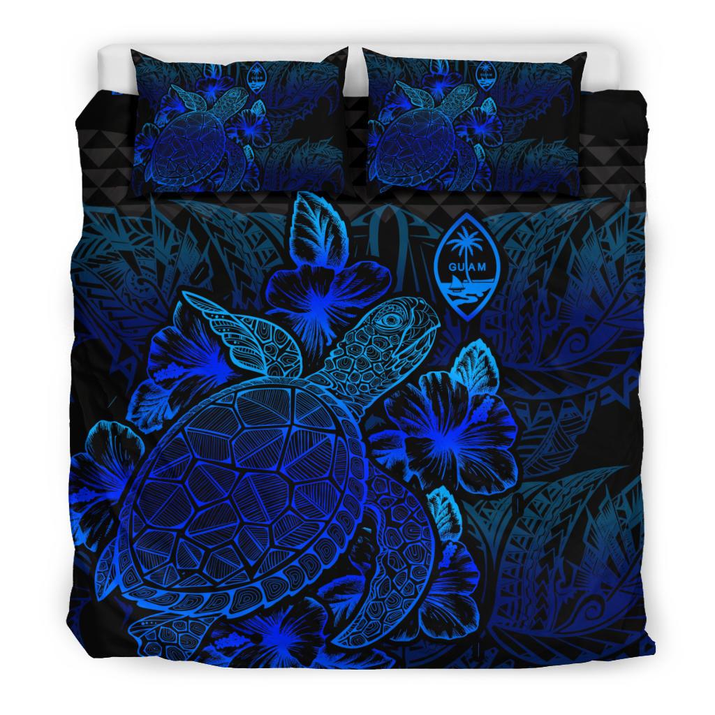 Polynesian Bedding Set - Guam Duvet Cover Set Blue Color Blue - Polynesian Pride