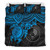 Polynesian Bedding Set - Yap Duvet Cover - Blue Turtle - Polynesian Pride