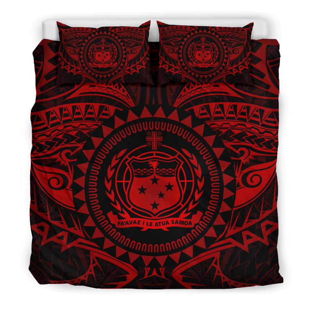 Samoa Polynesian Bedding Set - Samoa Duvet Cover Set - Samoa Red Seal - Polynesian Pride