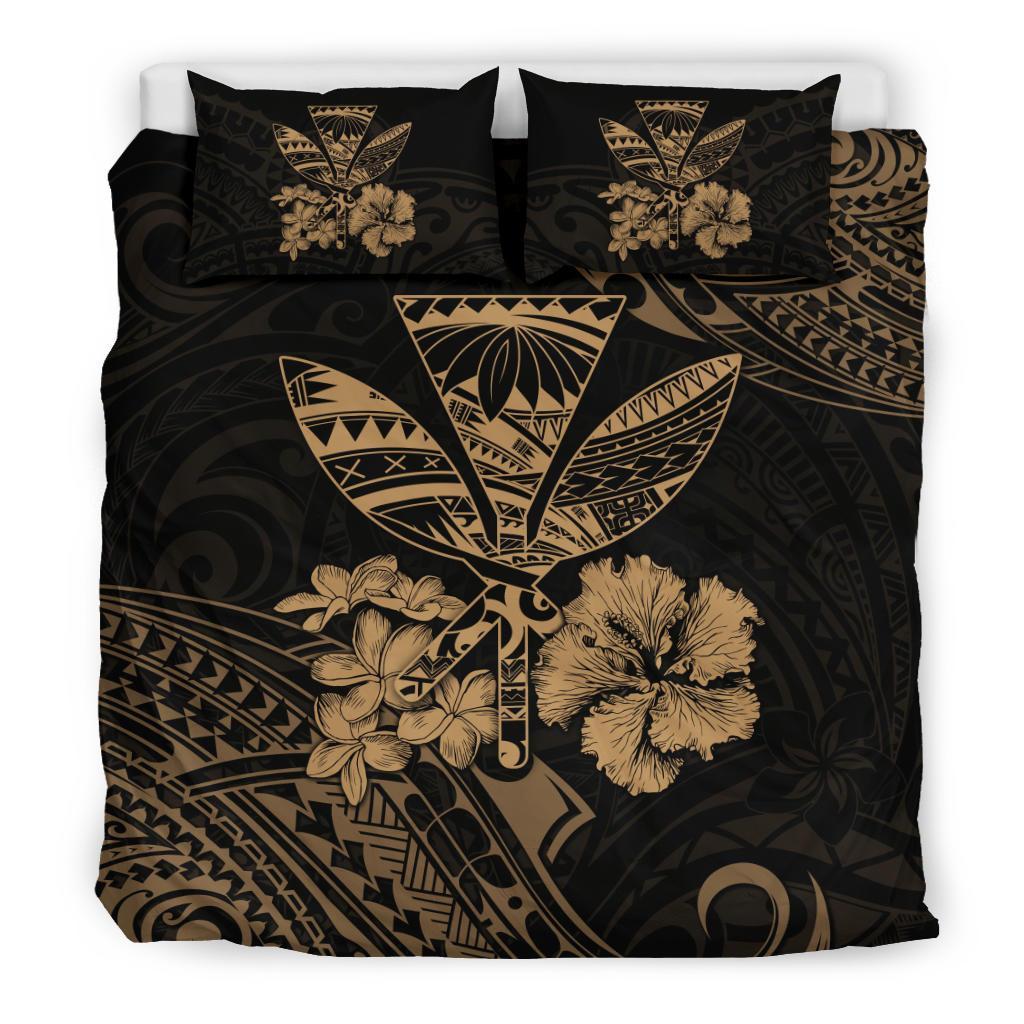 Hawaiian Bedding Set - Kanaka Maoli Polynesian Gold - Polynesian Pride
