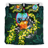 Polynesian Bedding Set - Guam Duvet Cover Set - Ti Leaf Lei Turtle - Polynesian Pride