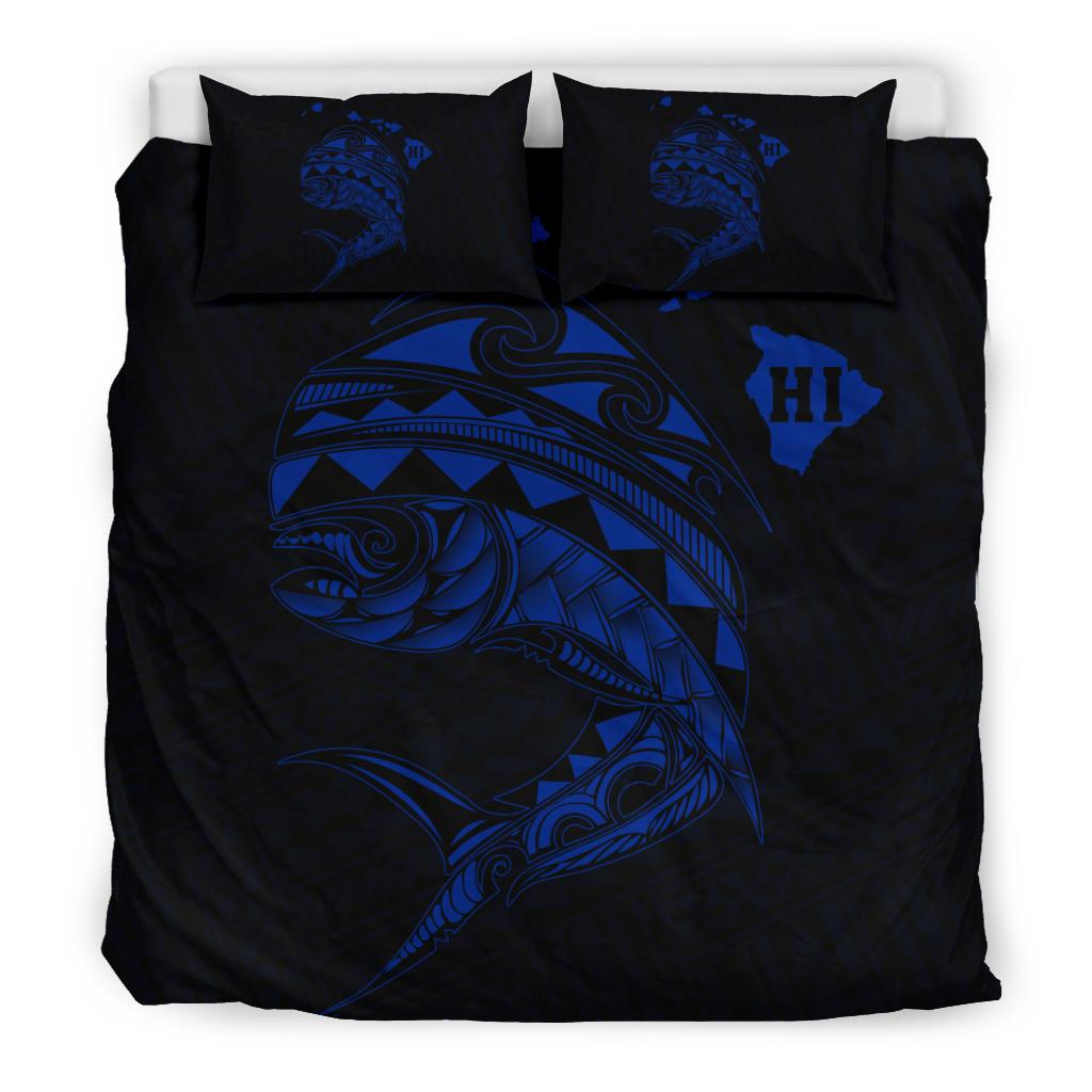Hawaii Polynesian Mahi - Mahi Common Dolphinfish Bedding Set - Blue - Polynesian Pride