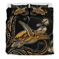 Turtle Polynesian Bedding Set Mix Hibiscus Gold - Polynesian Pride