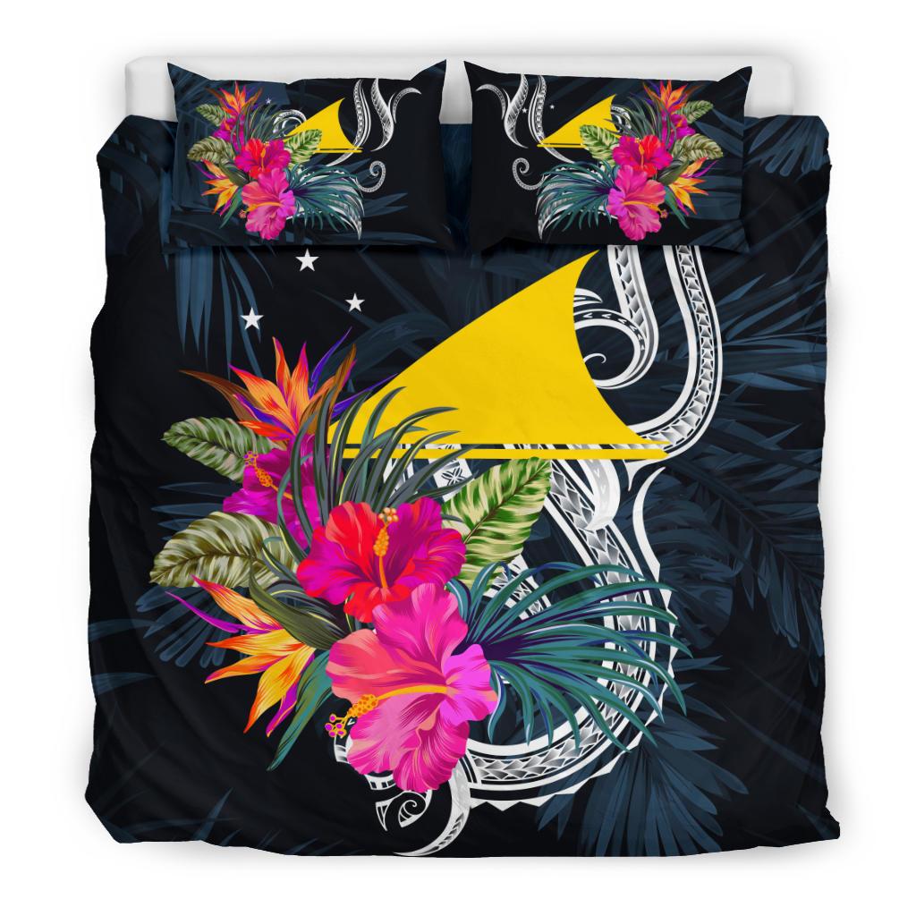 Polynesian Bedding Set - Tokelau Duvet Cover Set Tropical Flowers - Polynesian Pride